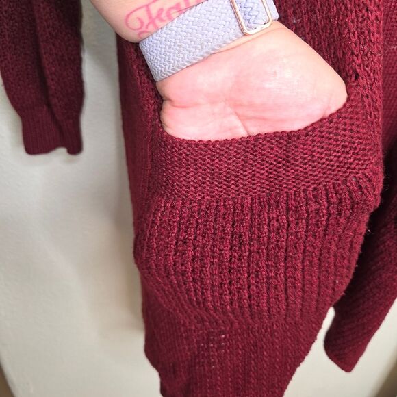 Torrid Brick Red Long Sleeve Knit Cardigan Sweater Size 2x 2 - Picture 4 of 6